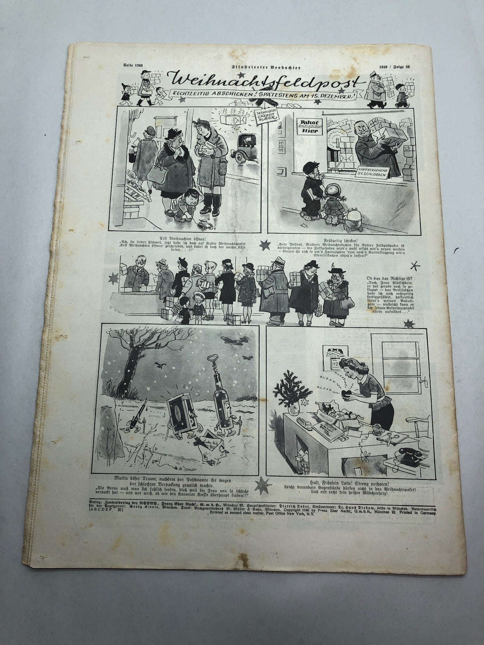 JB Juustrierter Beobachter NSDAP Magazine Original WW2 German - 12th December 1940 - The Militaria Shop