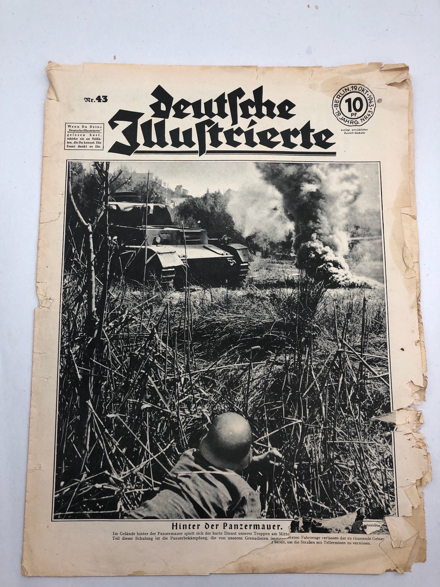 Original WW2 German Political Newspaper - 19th October 1943 - The Militaria Shop
