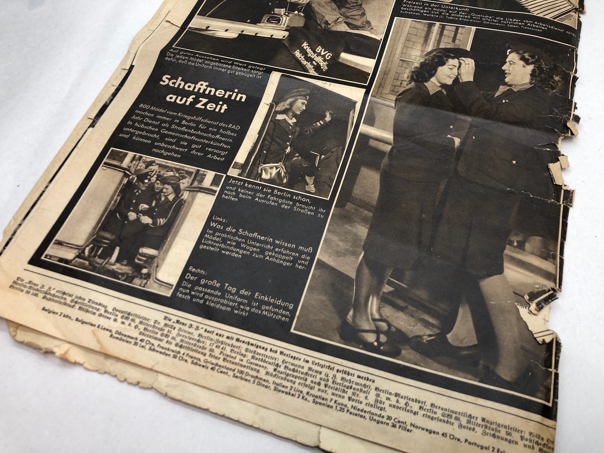 Original WW2 German Political Newspaper - 16th March 1943 - The Militaria Shop