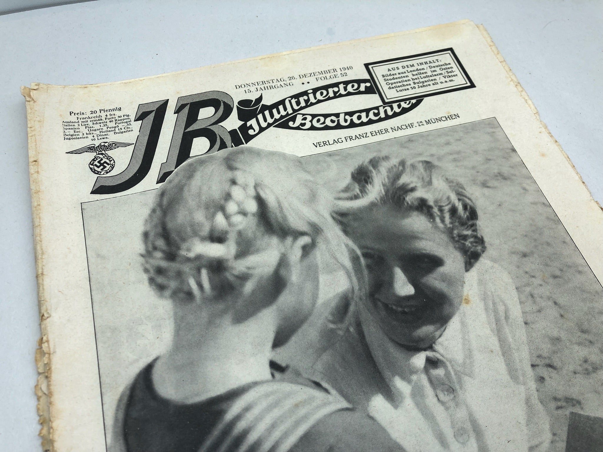 JB Juustrierter Beobachter NSDAP Magazine Original WW2 German - 26th December 1940 - The Militaria Shop