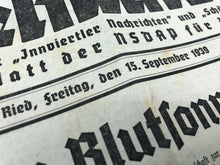 Lade das Bild in den Galerie-Viewer, Original WW2 German Heimatblatt Political Newspaper - 15th September 1939 - The Militaria Shop