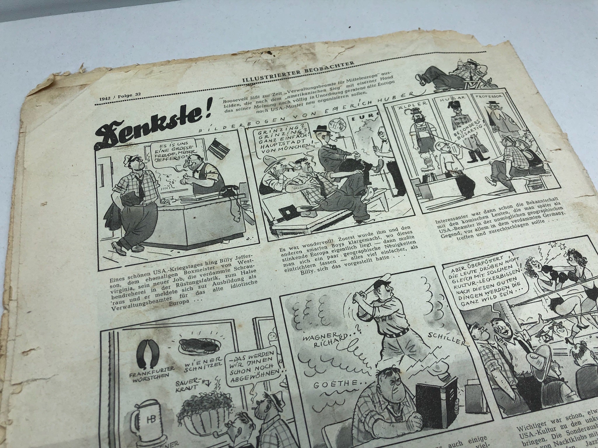 Original WW2 German Political Newspaper - 6th August 1942 - The Militaria Shop