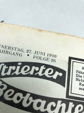 Charger l'image dans la galerie, JB Juustrierter Beobachter NSDAP Magazine Original WW2 German - 27 June 1940 - The Militaria Shop