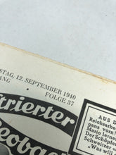 Load image into Gallery viewer, JB Juustrierter Beobachter NSDAP Magazine Original WW2 German - 12 September 1940 - The Militaria Shop