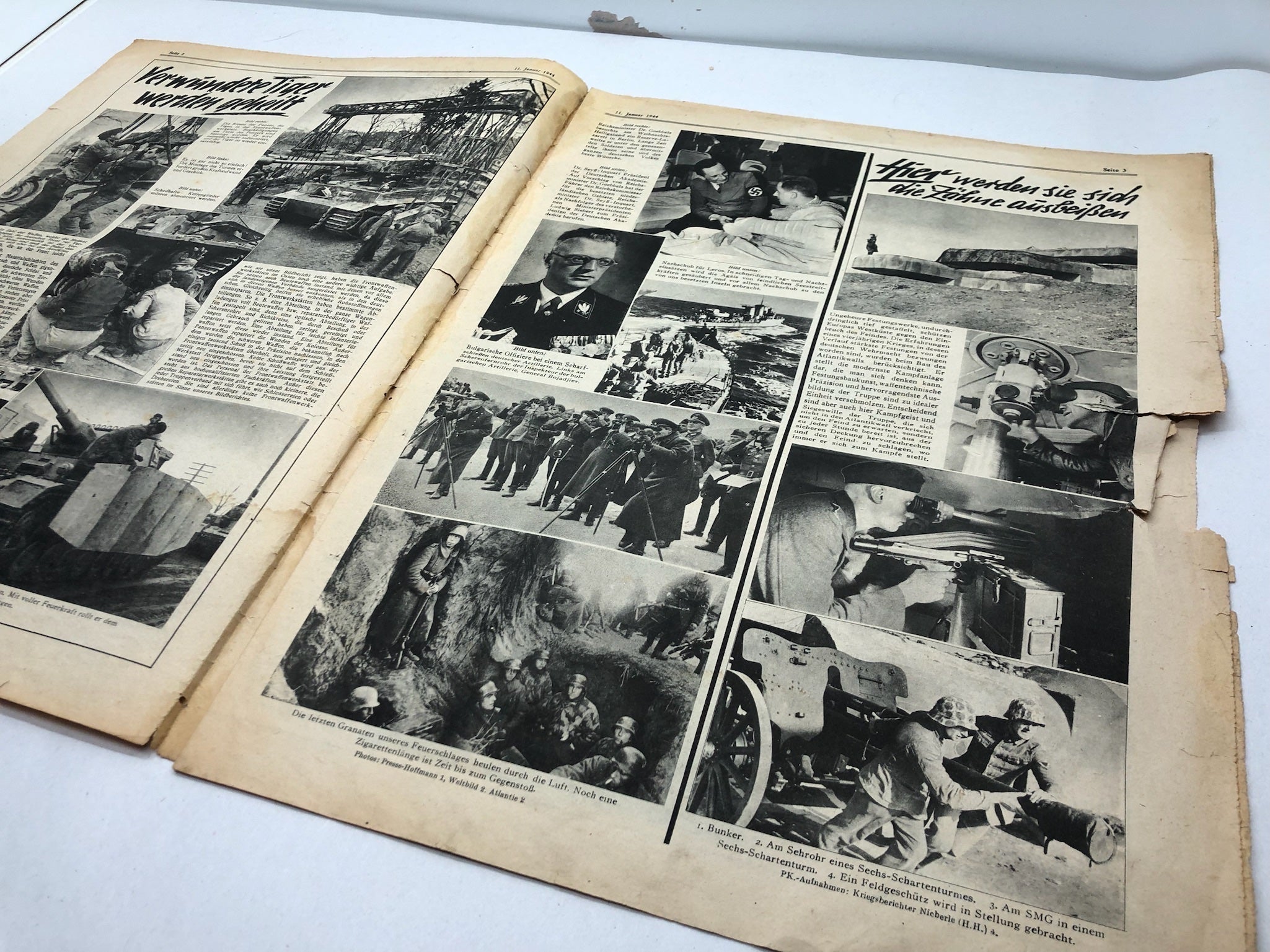 Original WW2 German Political Newspaper - 11th January 1944 - The Militaria Shop
