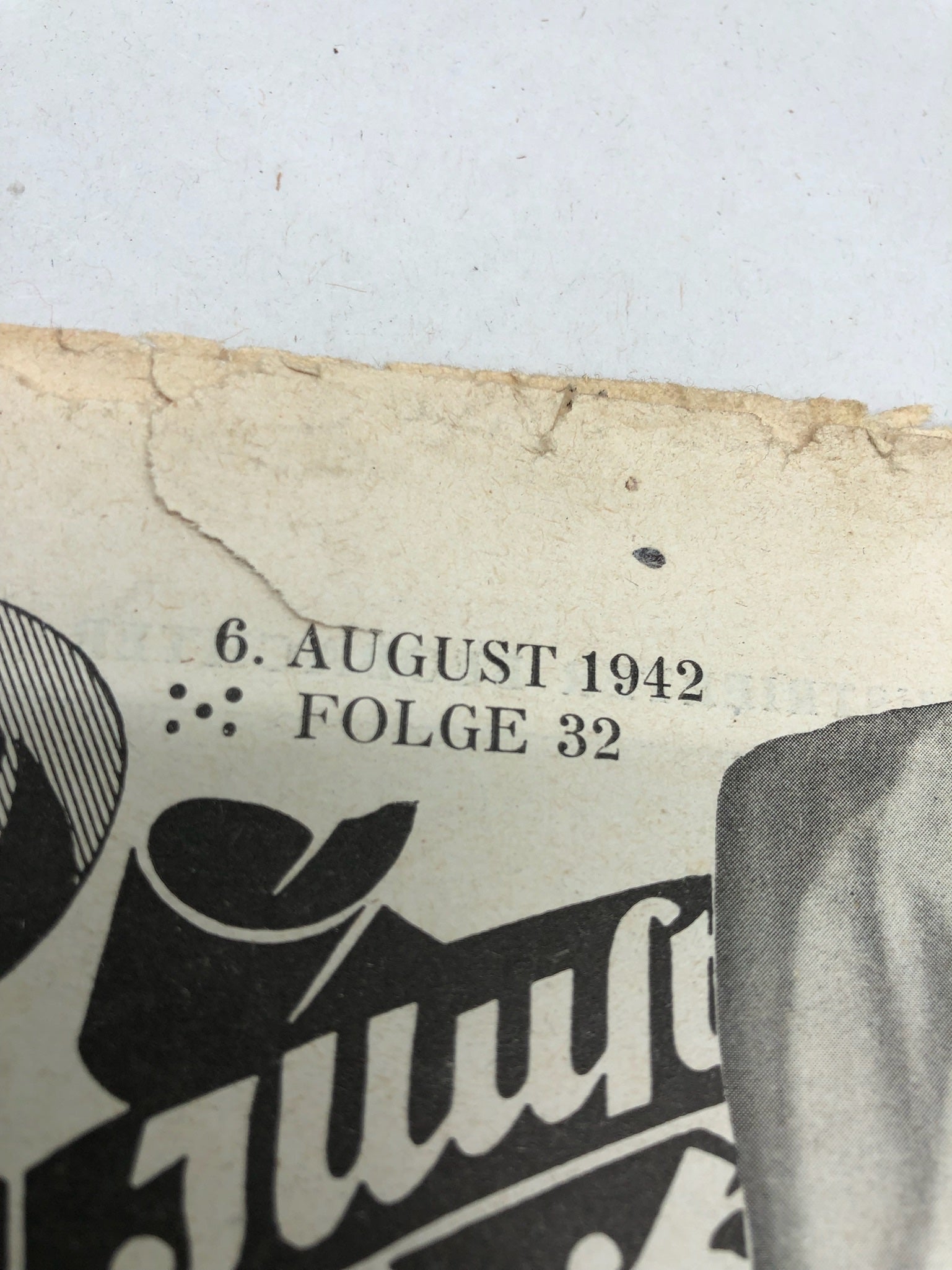 Original WW2 German Political Newspaper - 6th August 1942 - The Militaria Shop