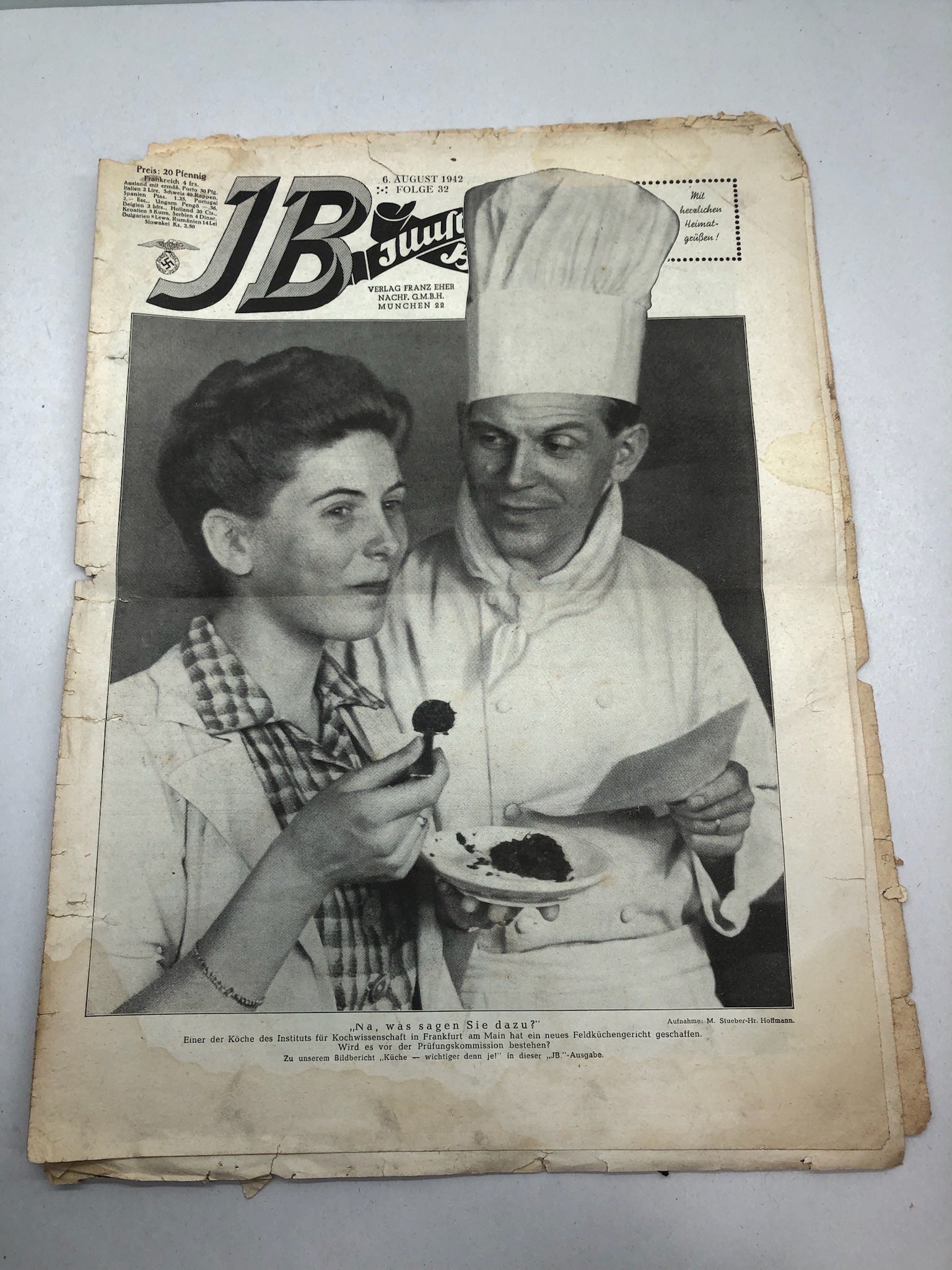 Original WW2 German Political Newspaper - 6th August 1942 - The Militaria Shop