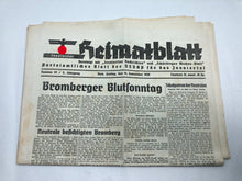 Lade das Bild in den Galerie-Viewer, Original WW2 German Heimatblatt Political Newspaper - 15th September 1939 - The Militaria Shop