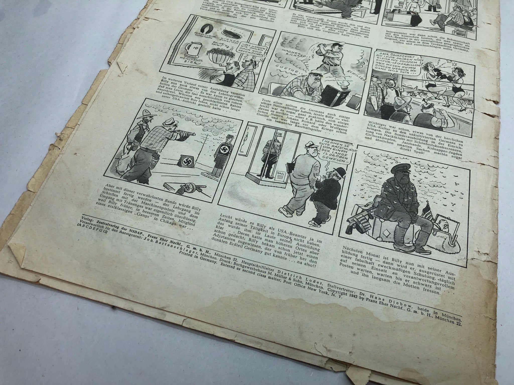 Original WW2 German Political Newspaper - 6th August 1942 - The Militaria Shop