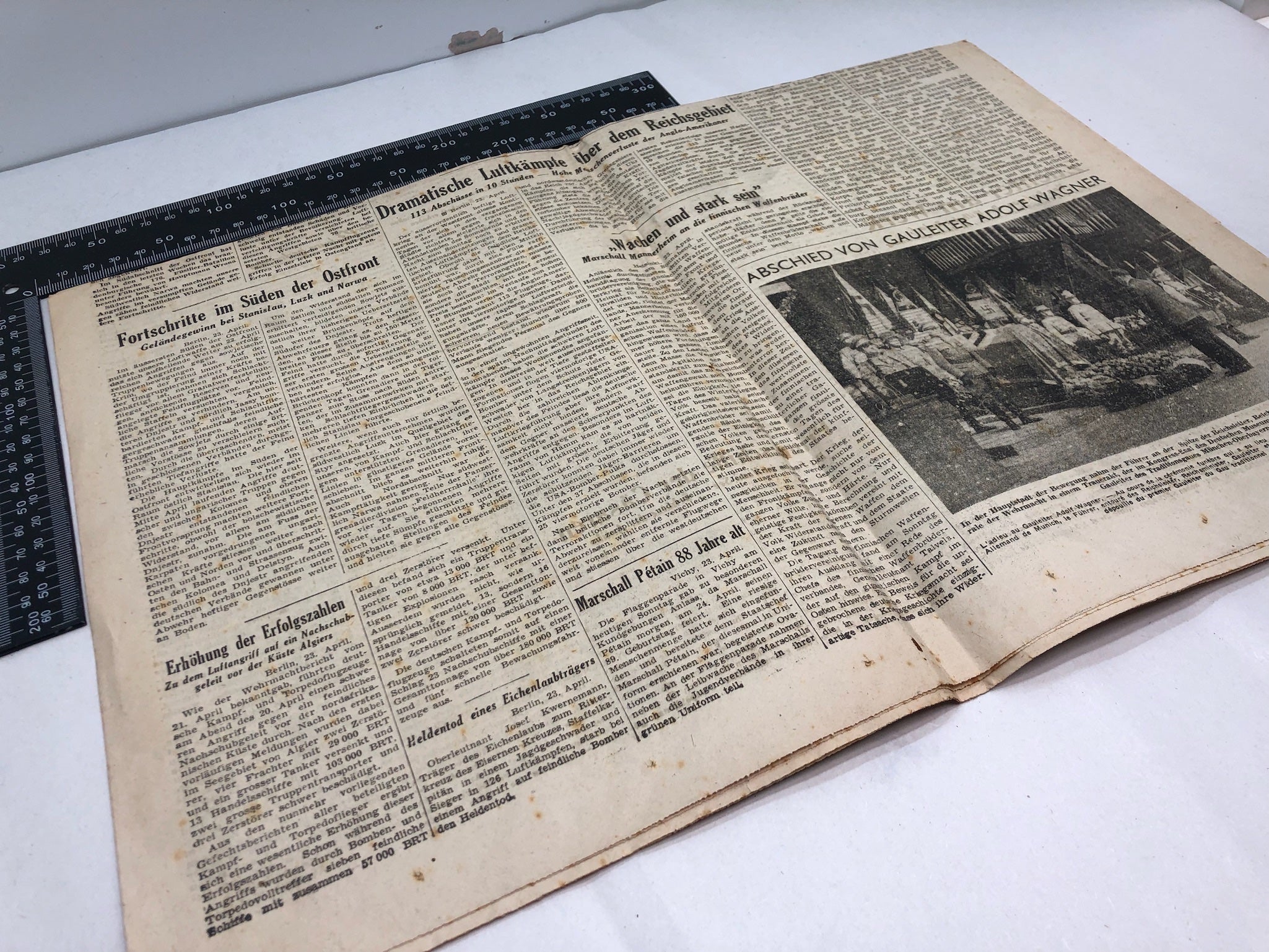Original WW2 German Political Newspaper - 24th April 1944 - The Militaria Shop