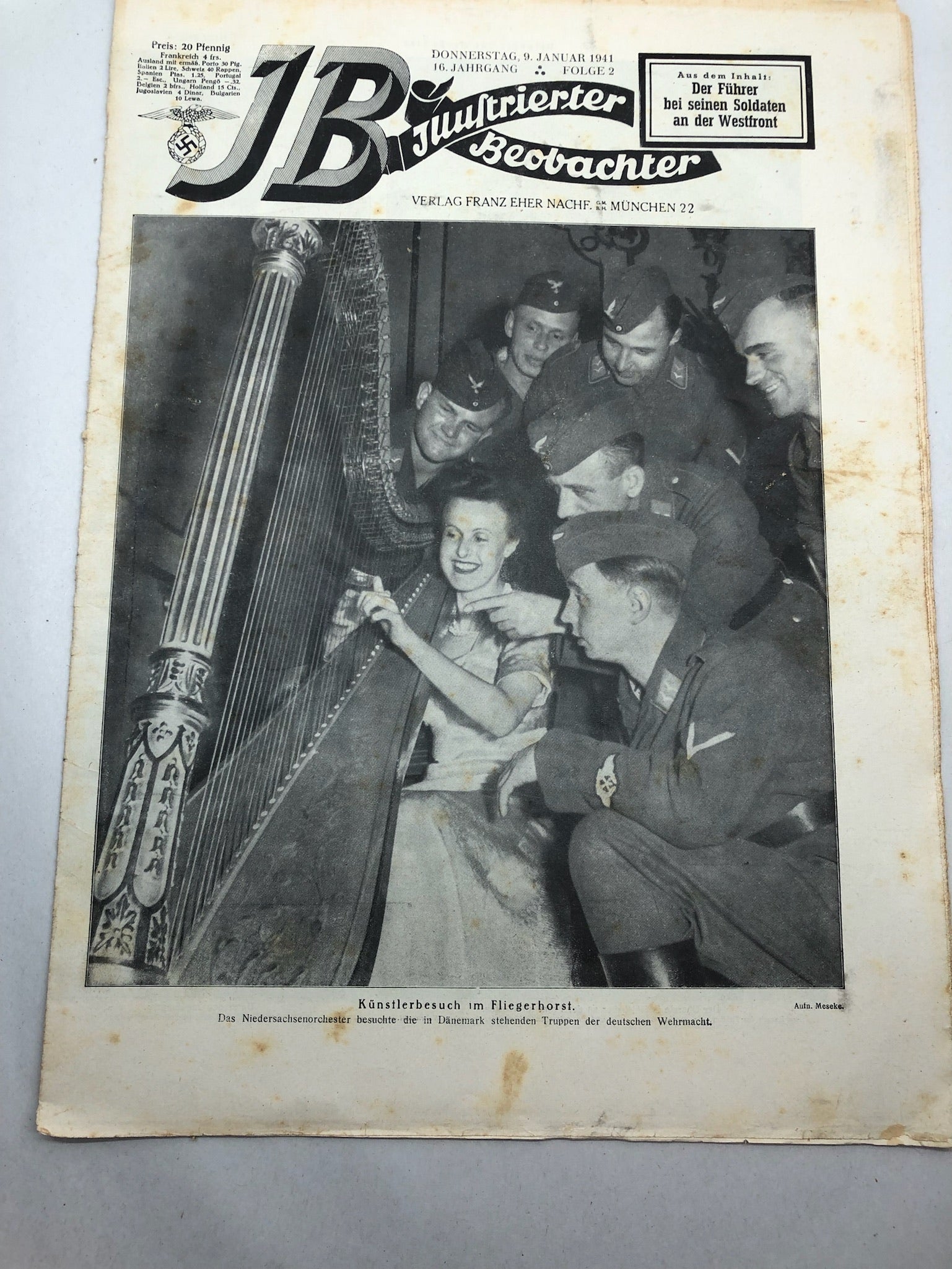 JB Juustrierter Beobachter NSDAP Magazine Original WW2 German - 9 January 1941 - The Militaria Shop