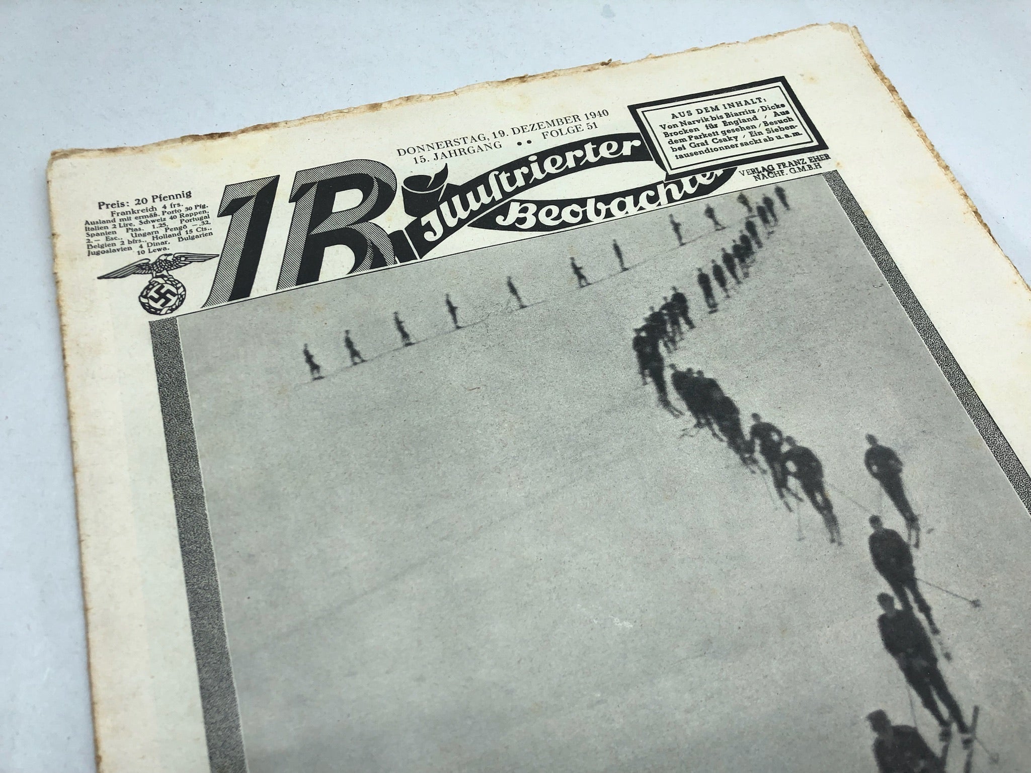 JB Juustrierter Beobachter NSDAP Magazine Original WW2 German - 19 December 1940 - The Militaria Shop