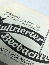 Load image into Gallery viewer, JB Juustrierter Beobachter NSDAP Magazine Original WW2 German - 3rd June 1943 - The Militaria Shop