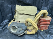 Charger l'image dans la galerie, Original WW2 British Army Long-Hose Gas Mask with Bag - The Militaria Shop