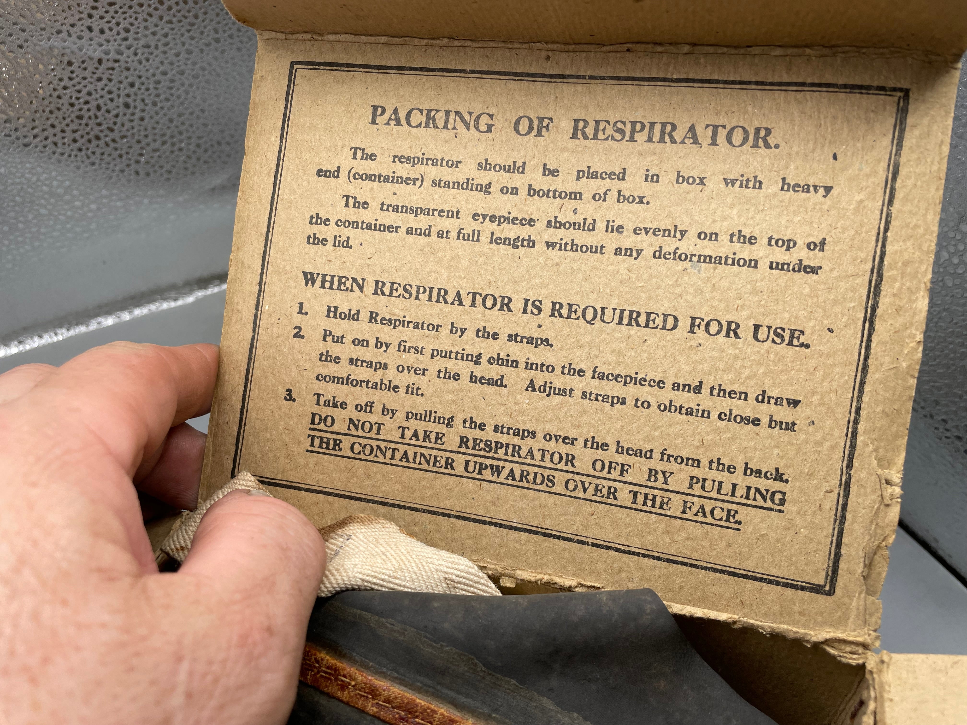 Civilian Gas Mask in Original Cardboard Box - WW2 British Home Front - The Militaria Shop
