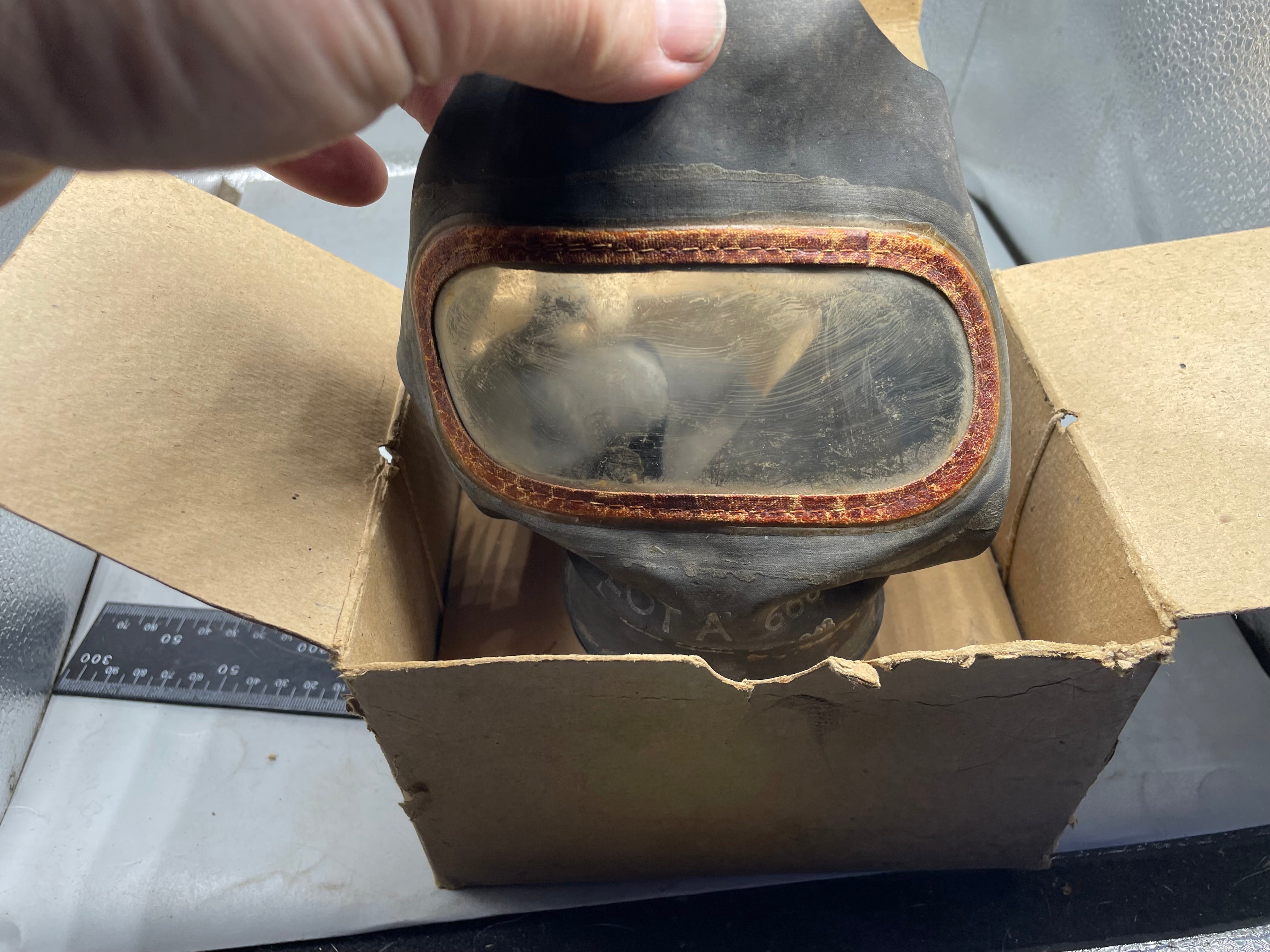 Civilian Gas Mask in Original Cardboard Box - WW2 British Home Front - The Militaria Shop