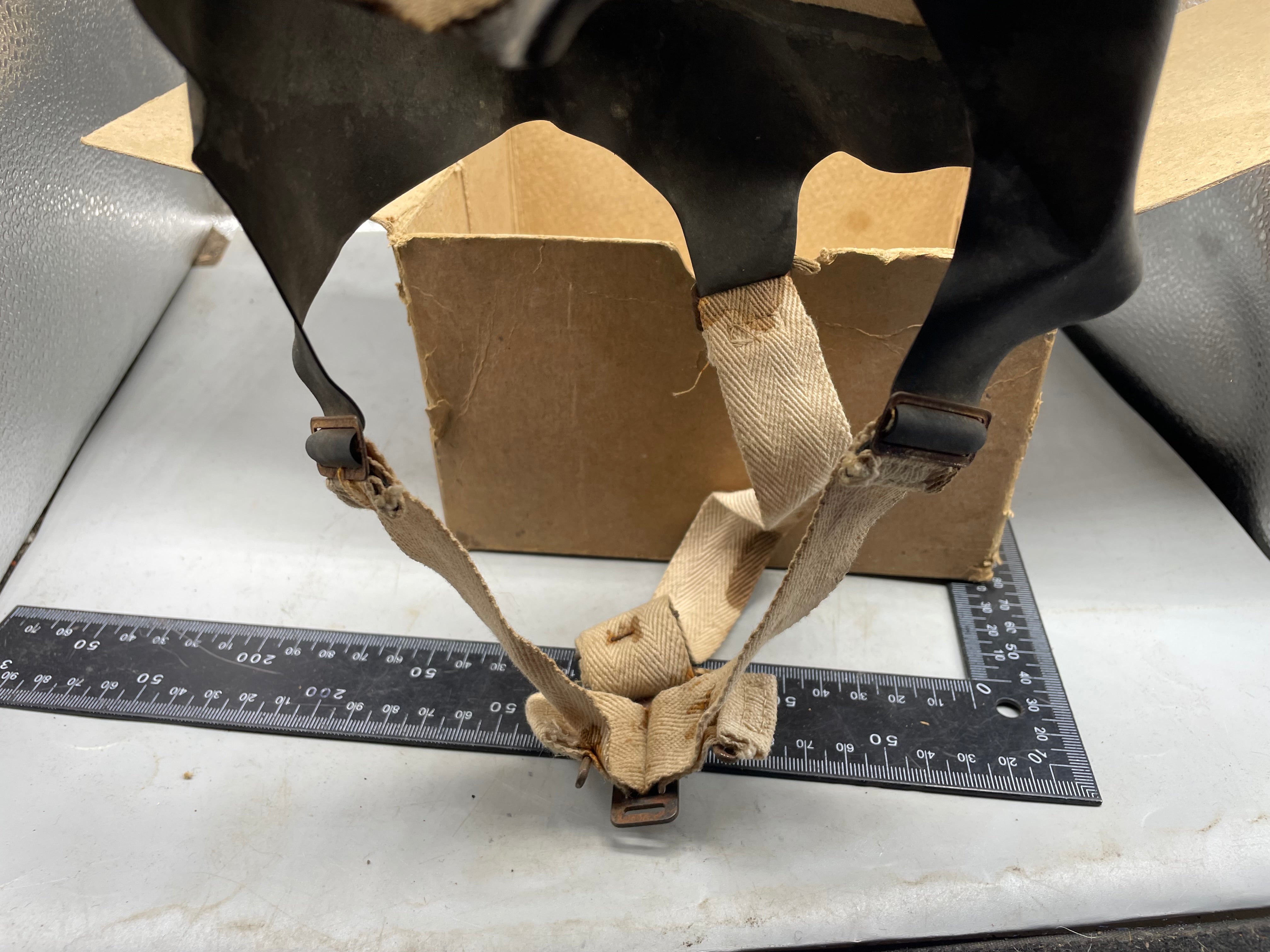 Civilian Gas Mask in Original Cardboard Box - WW2 British Home Front - The Militaria Shop