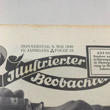 Load image into Gallery viewer, JB Juustrierter Beobachter NSDAP Magazine Original WW2 German - 9th May 1940 - The Militaria Shop
