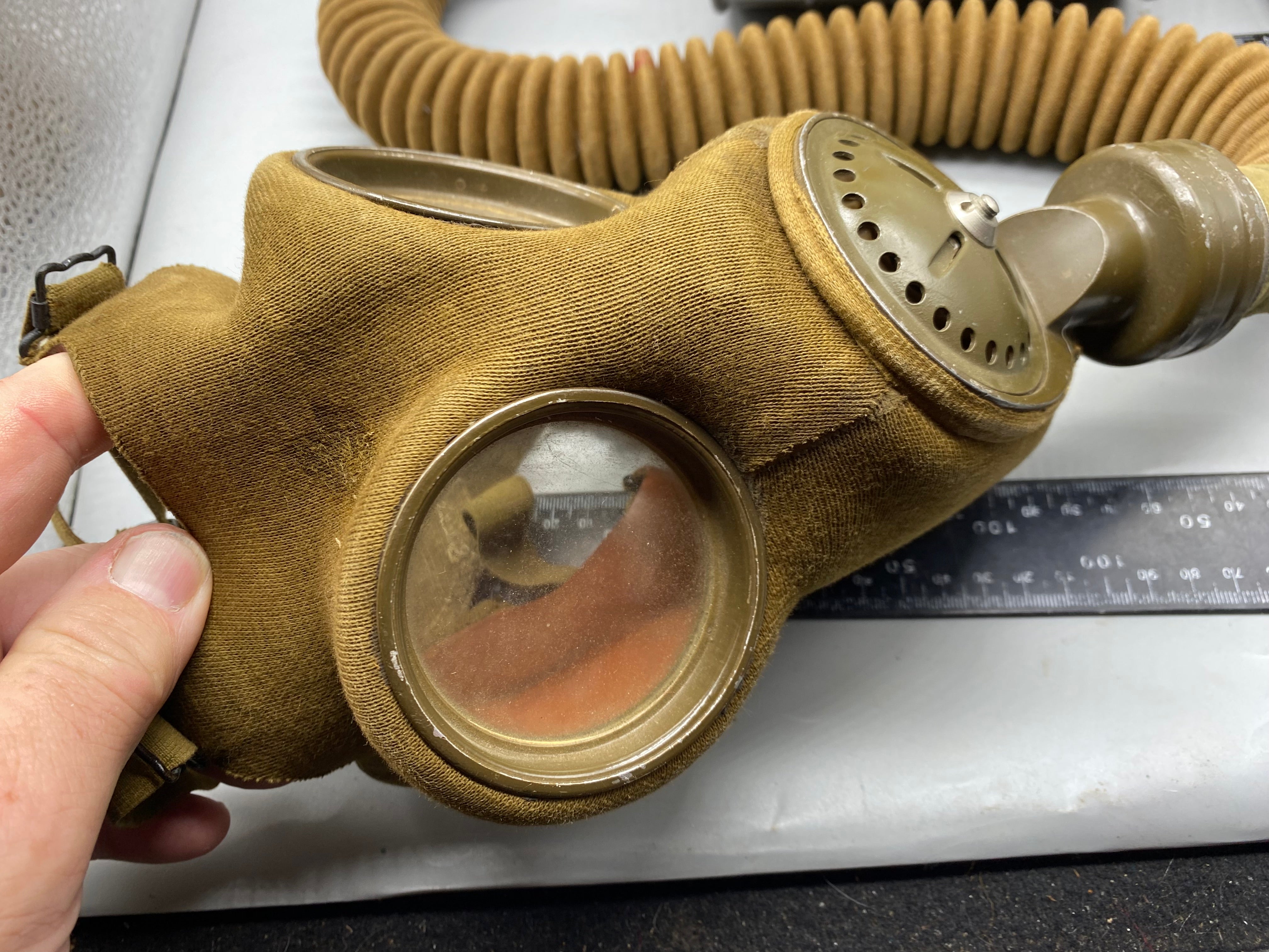 Original 1938 Dated Czech Army Gas Mask with Filter - The Militaria Shop