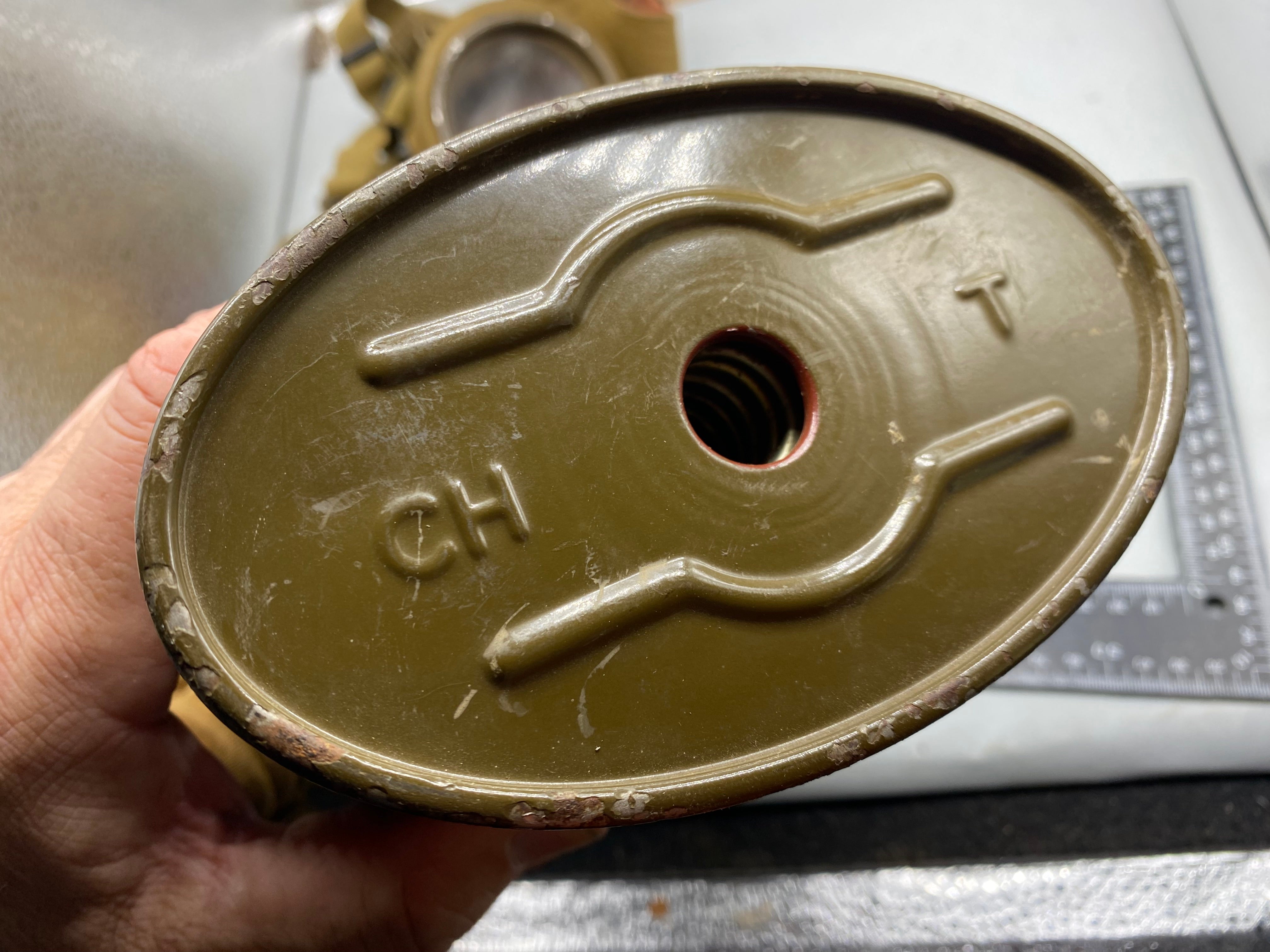 Original 1938 Dated Czech Army Gas Mask with Filter - The Militaria Shop