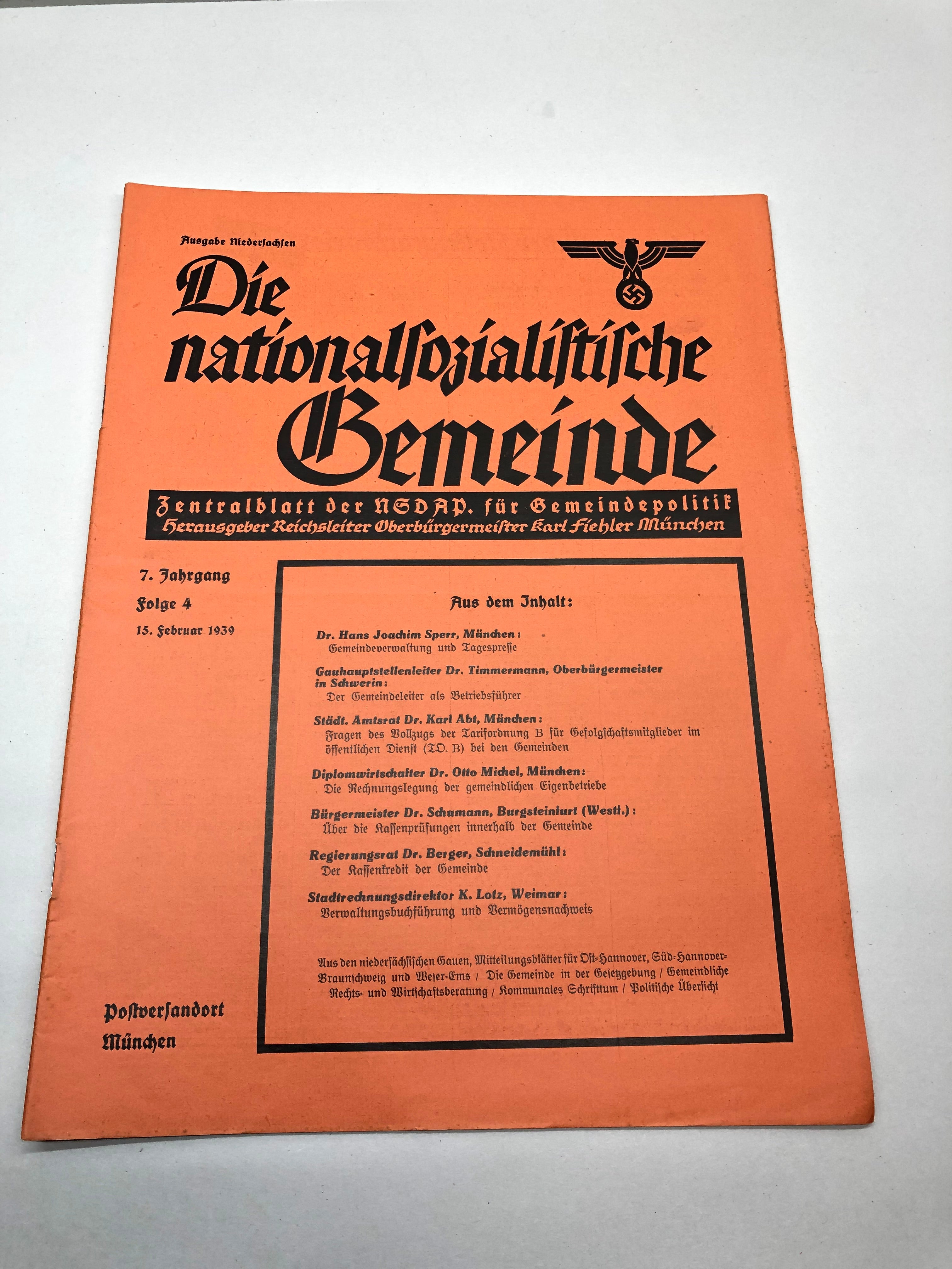 Original WW2 German Political Local Magazine / Newspaper - The Militaria Shop