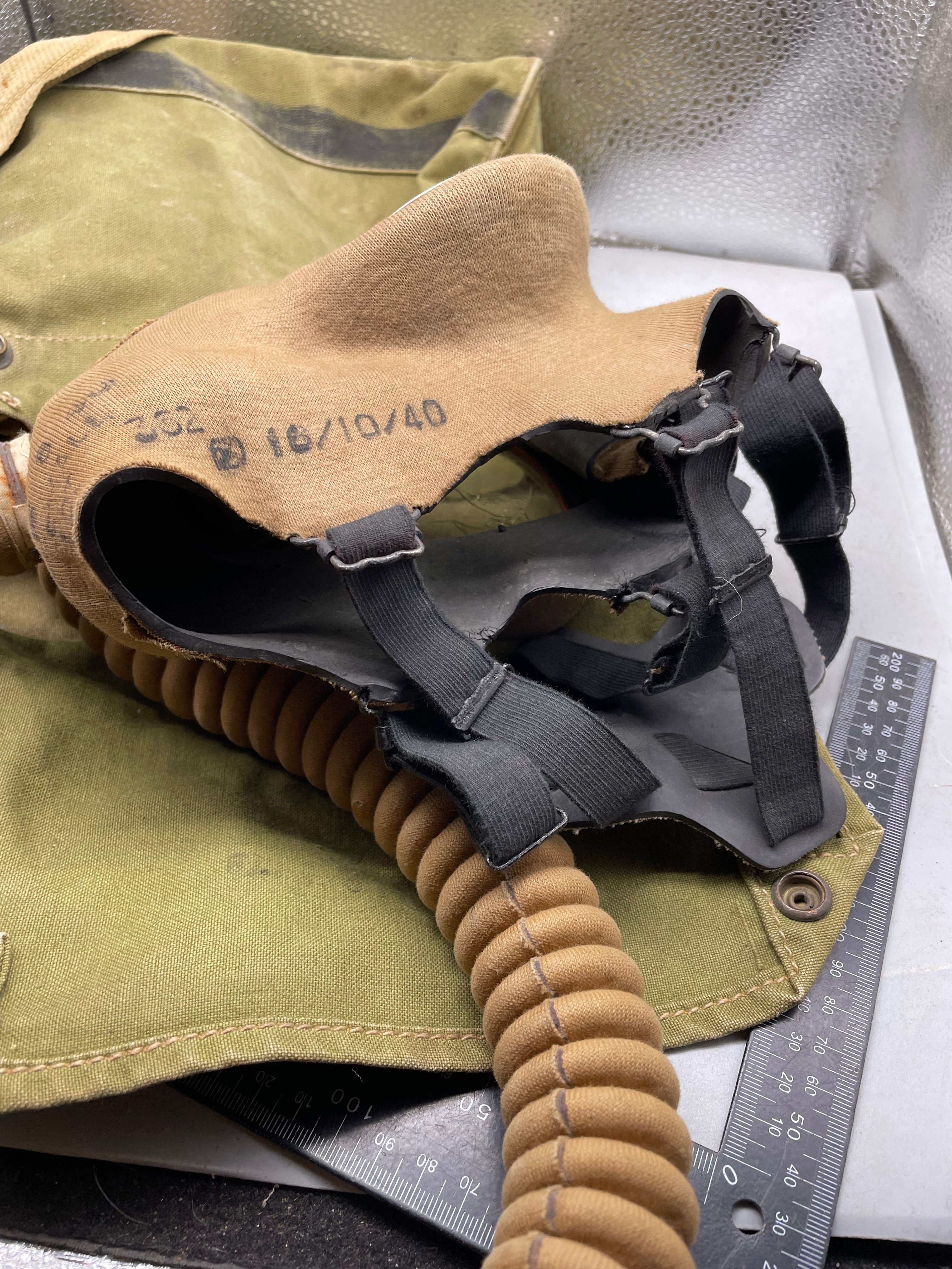 Original WW2 British Army Long-Hose Gas Mask with Bag - The Militaria Shop