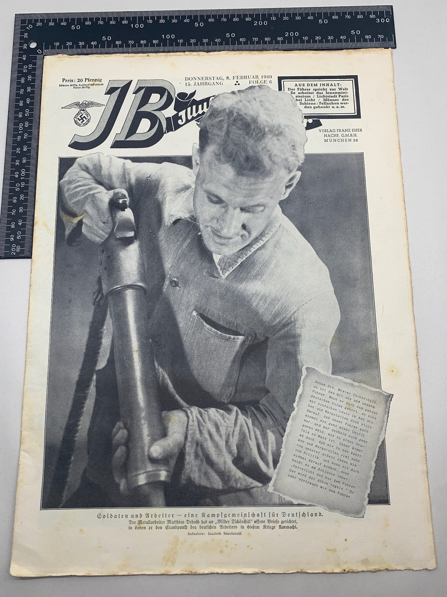 JB Juustrierter Beobachter NSDAP Magazine Original WW2 German - 9th February 1940 - The Militaria Shop