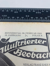 Load image into Gallery viewer, JB Juustrierter Beobachter NSDAP Magazine Original WW2 German - 20th February 1941 - The Militaria Shop