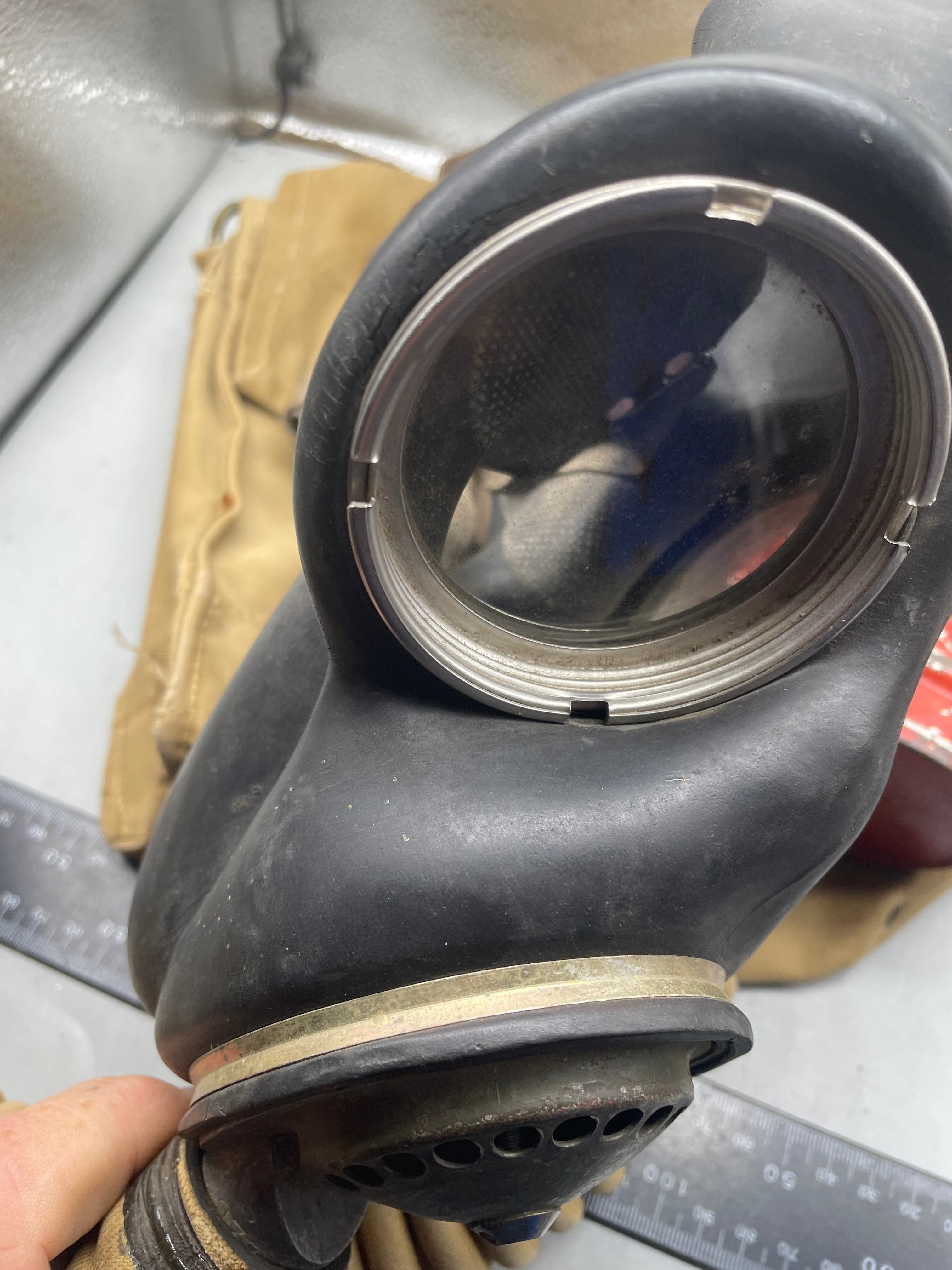 Original WW2 British Army Long-Hose Gas Mask with Bag - The Militaria Shop