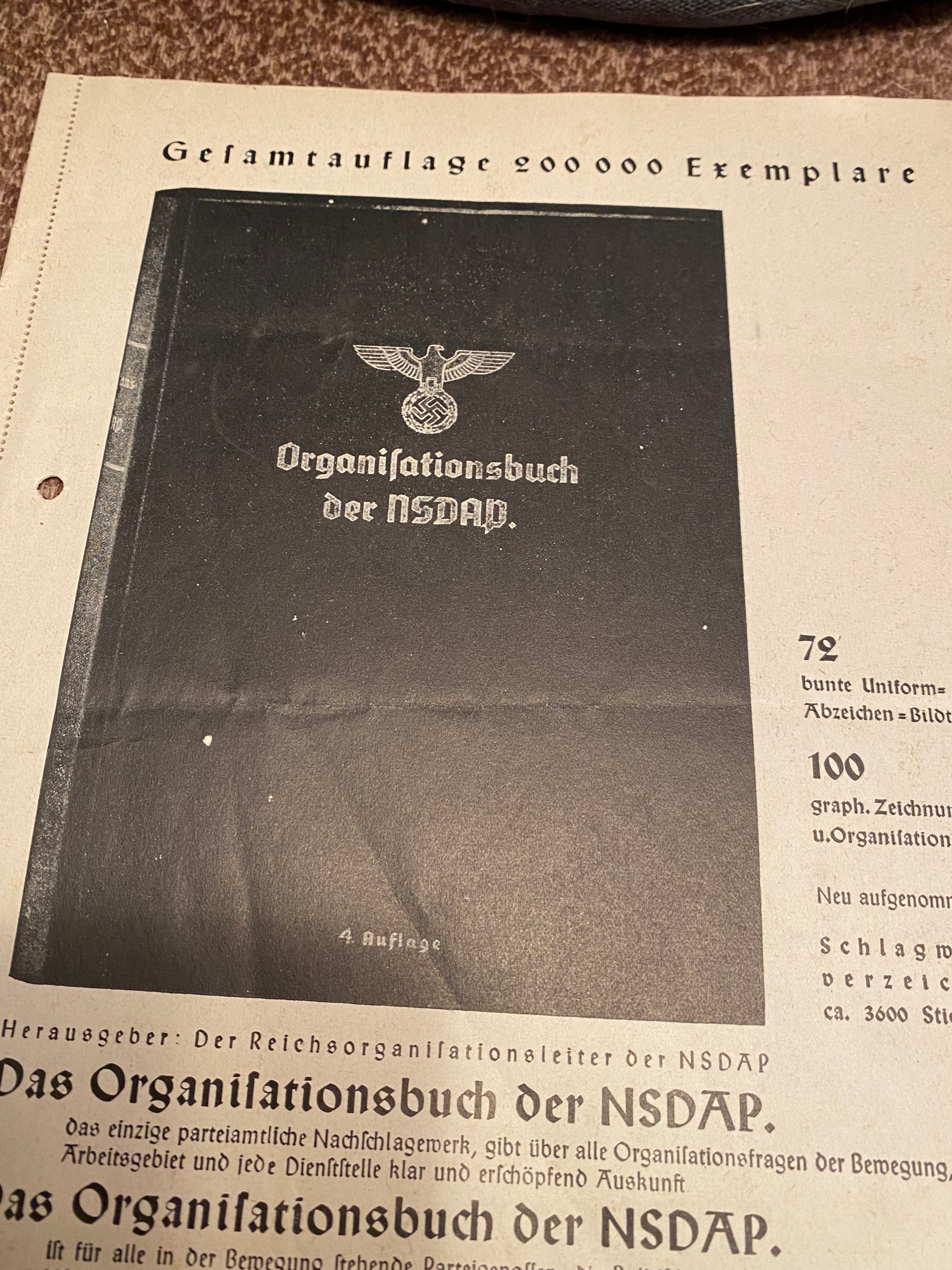 An interesting WW2 German NSDAP advertising information sheet / pamphlet. - The Militaria Shop