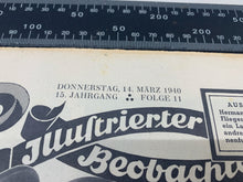 Load image into Gallery viewer, JB Juustrierter Beobachter NSDAP Magazine Original WW2 German - 14th March 1940 - The Militaria Shop