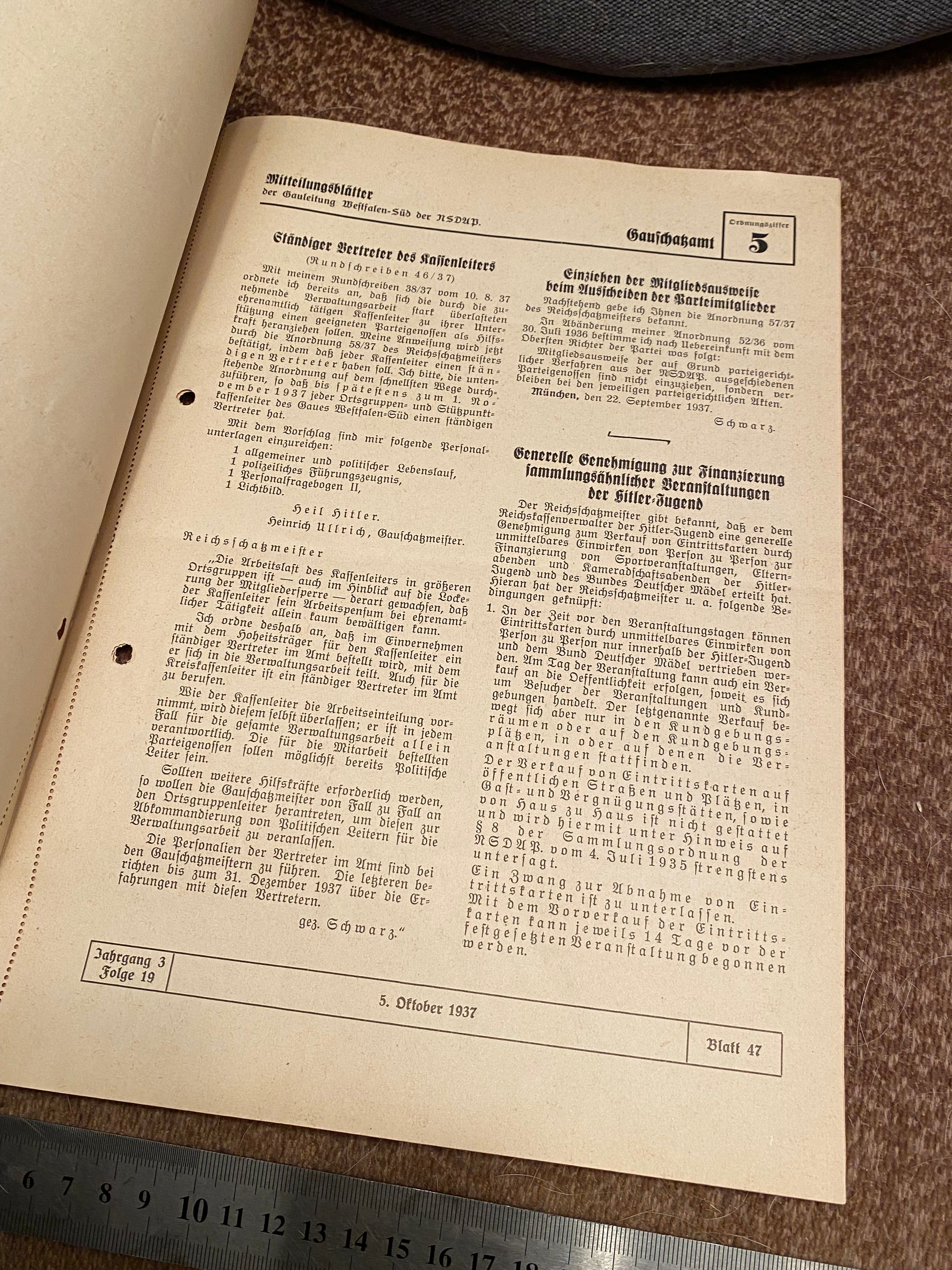 An interesting WW2 German NSDAP advertising information sheet / pamphlet. - The Militaria Shop