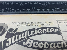 Load image into Gallery viewer, JB Juustrierter Beobachter NSDAP Magazine Original WW2 German - 19th February 1942 - The Militaria Shop