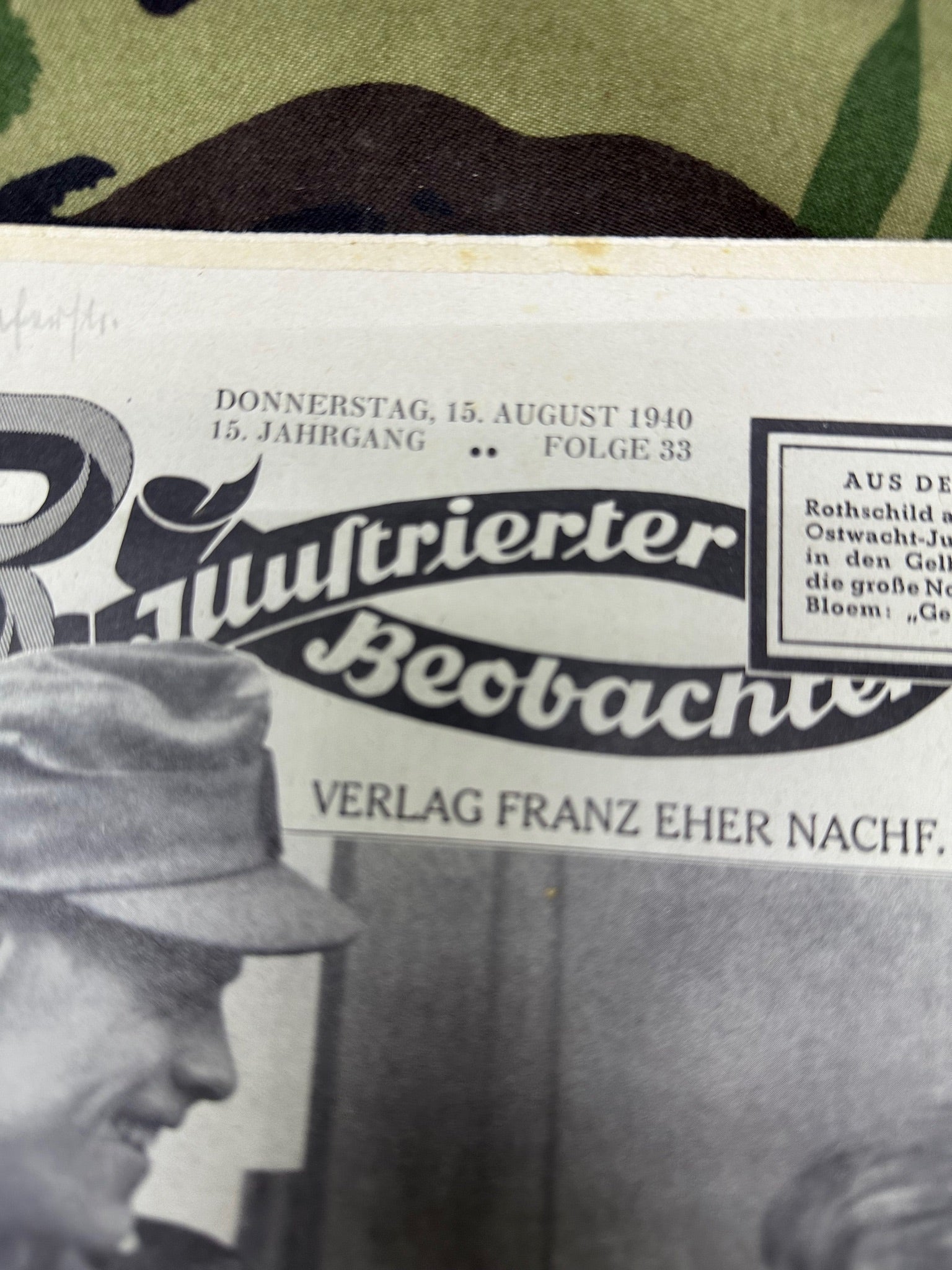 JB Juustrierter Beobachter NSDAP Magazine Original WW2 German - 15th August 1940 - The Militaria Shop