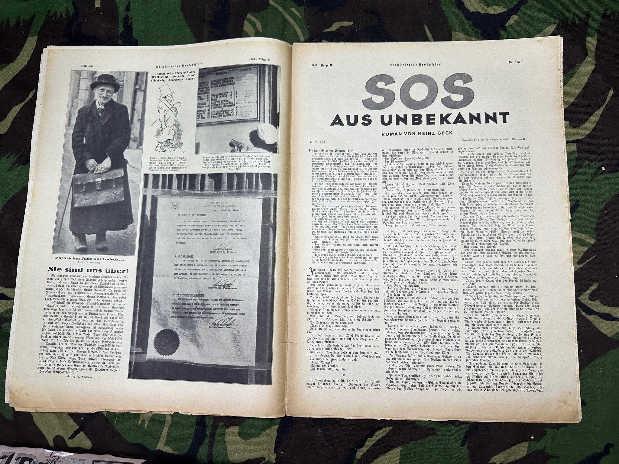 JB Juustrierter Beobachter NSDAP Magazine Original WW2 German - 15th August 1940 - The Militaria Shop
