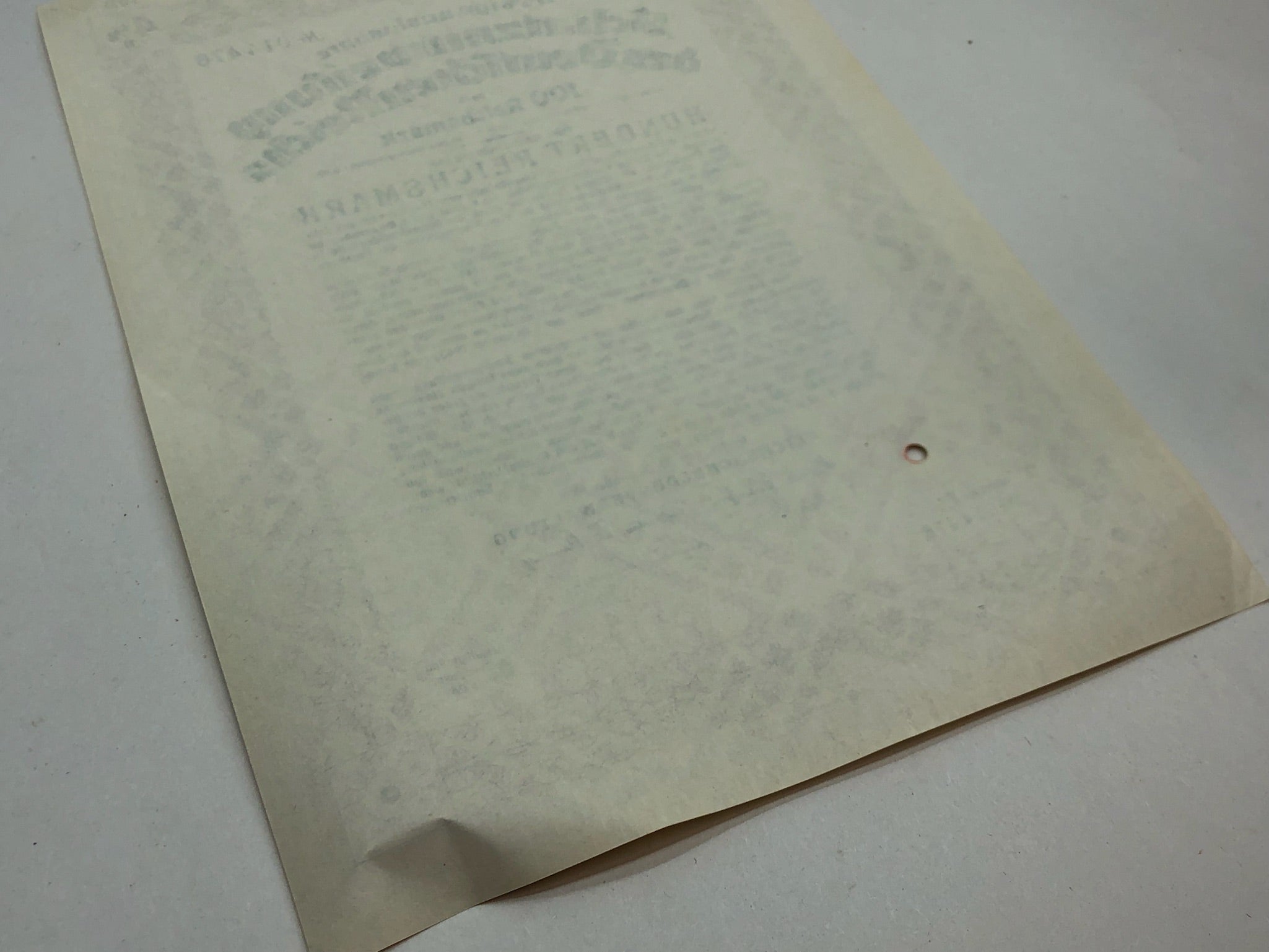 Original WW2 German Government Treasury Loan Bill 100 Reichmarks - The Militaria Shop