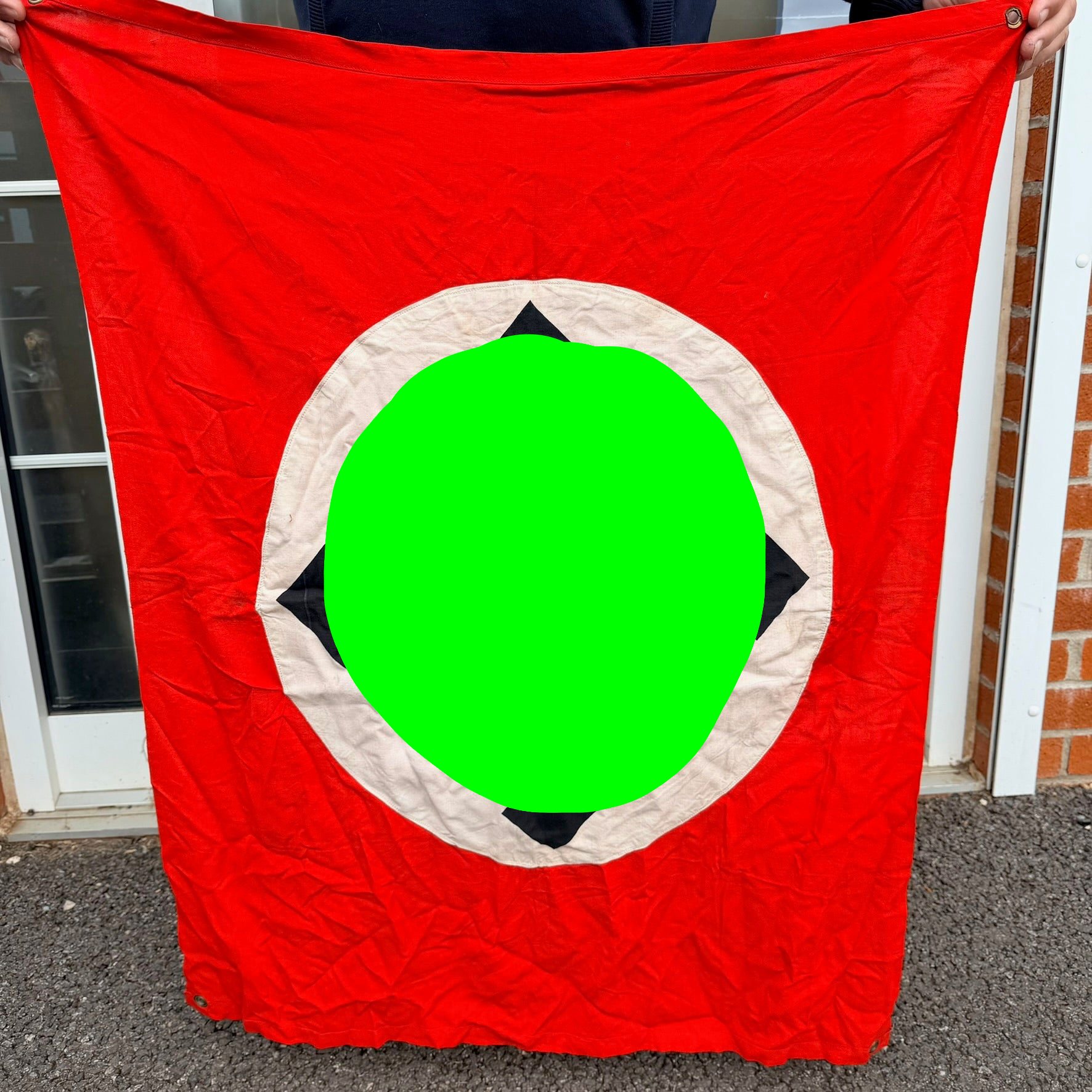 Original WW2 German Army Vehicle Identification Flag - Size 92cm x 76cm - The Militaria Shop