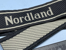 Load image into Gallery viewer, WW2 German SS Nordland Cuff Title - The Militaria Shop