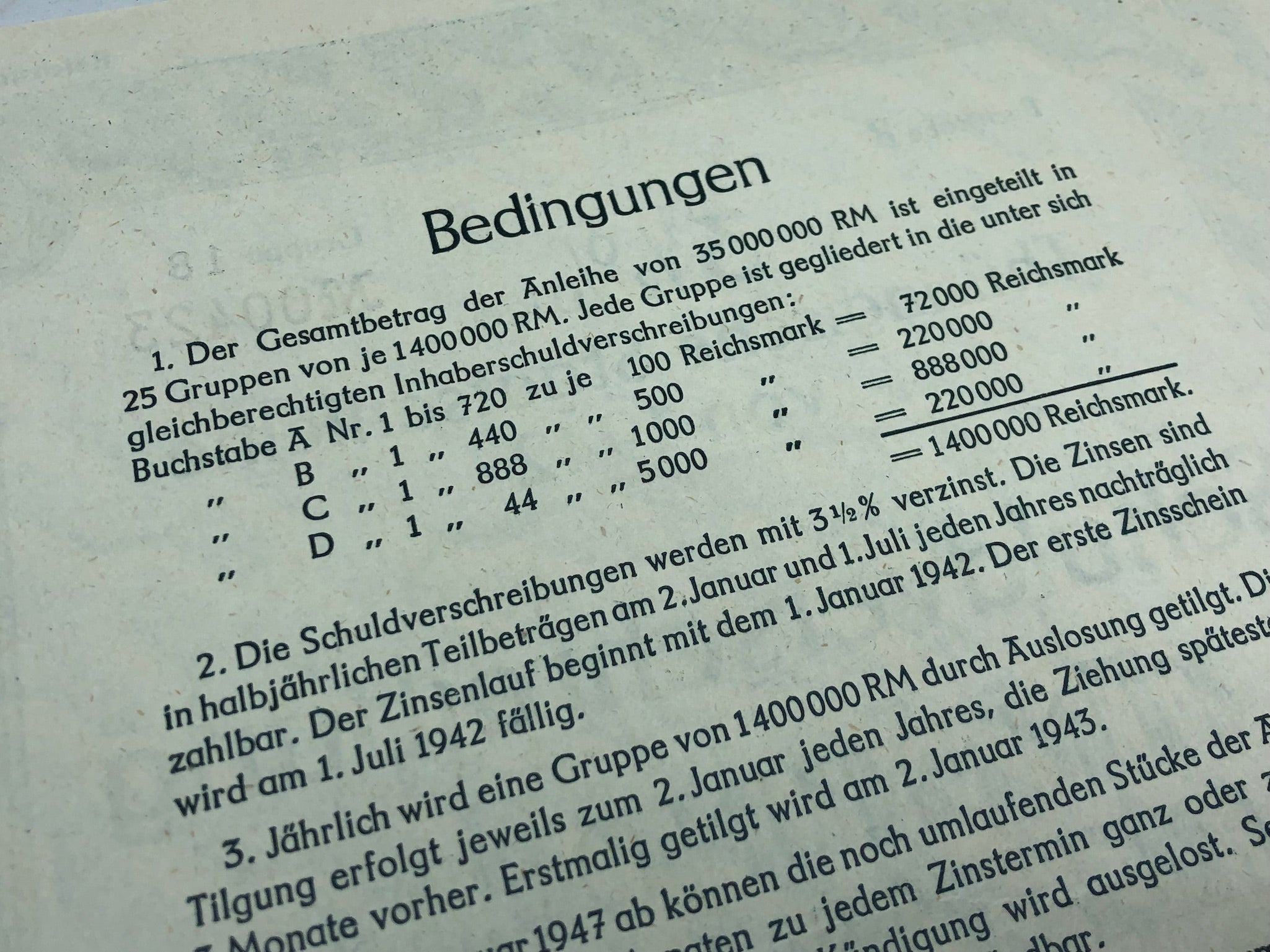 Original WW2 German Government Treasury Loan Bill 500 Reichmarks - The Militaria Shop