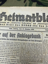 Load image into Gallery viewer, Original WW2 German Party Heimatblatt Political Newspaper - 27th October 1939 - The Militaria Shop