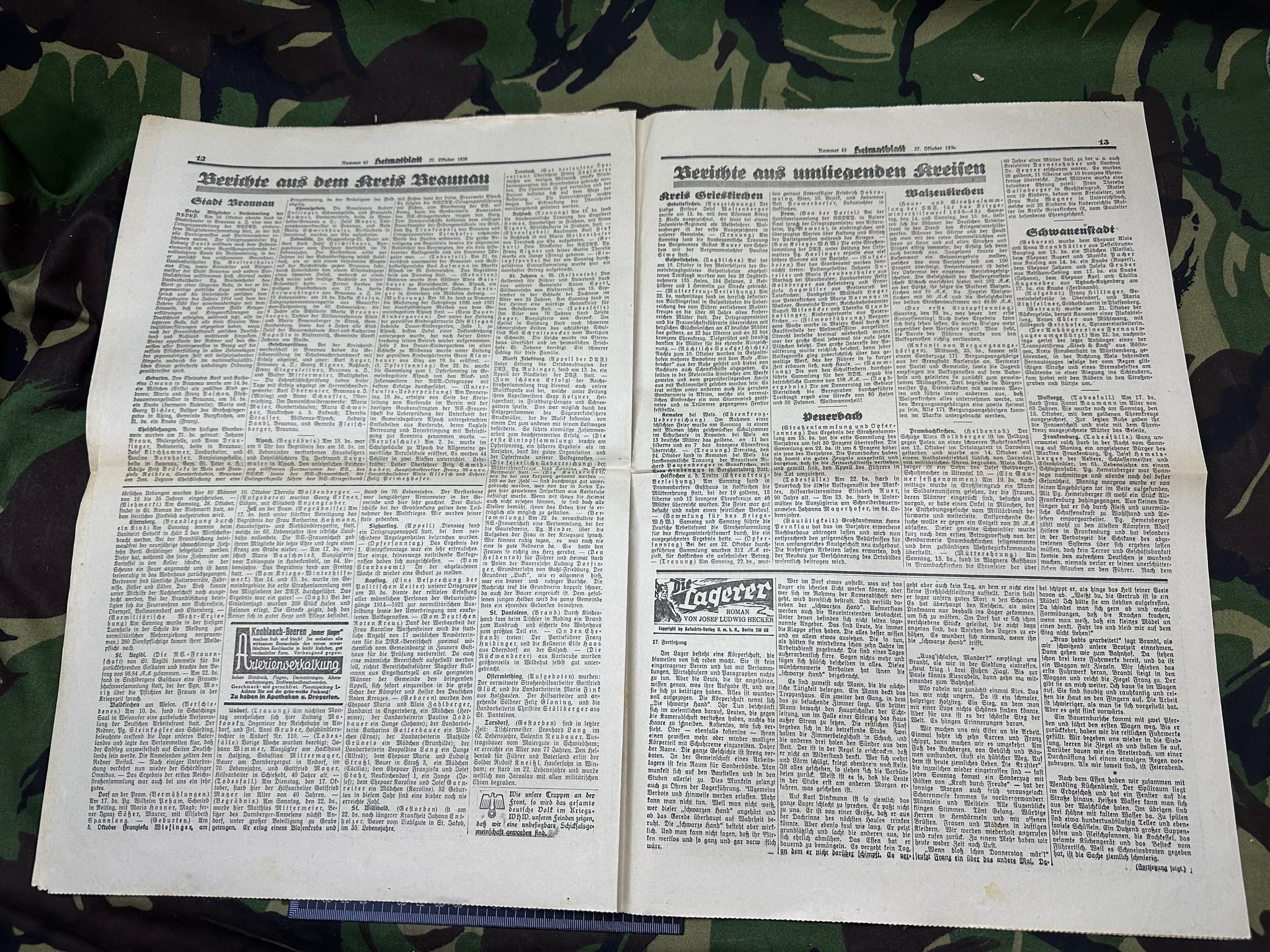 Original WW2 German Party Heimatblatt Political Newspaper - 27th October 1939 - The Militaria Shop
