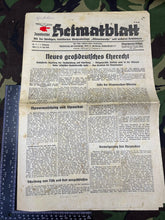 Load image into Gallery viewer, Original WW2 German Party Heimatblatt Political Newspaper - 14th July 1938 - The Militaria Shop