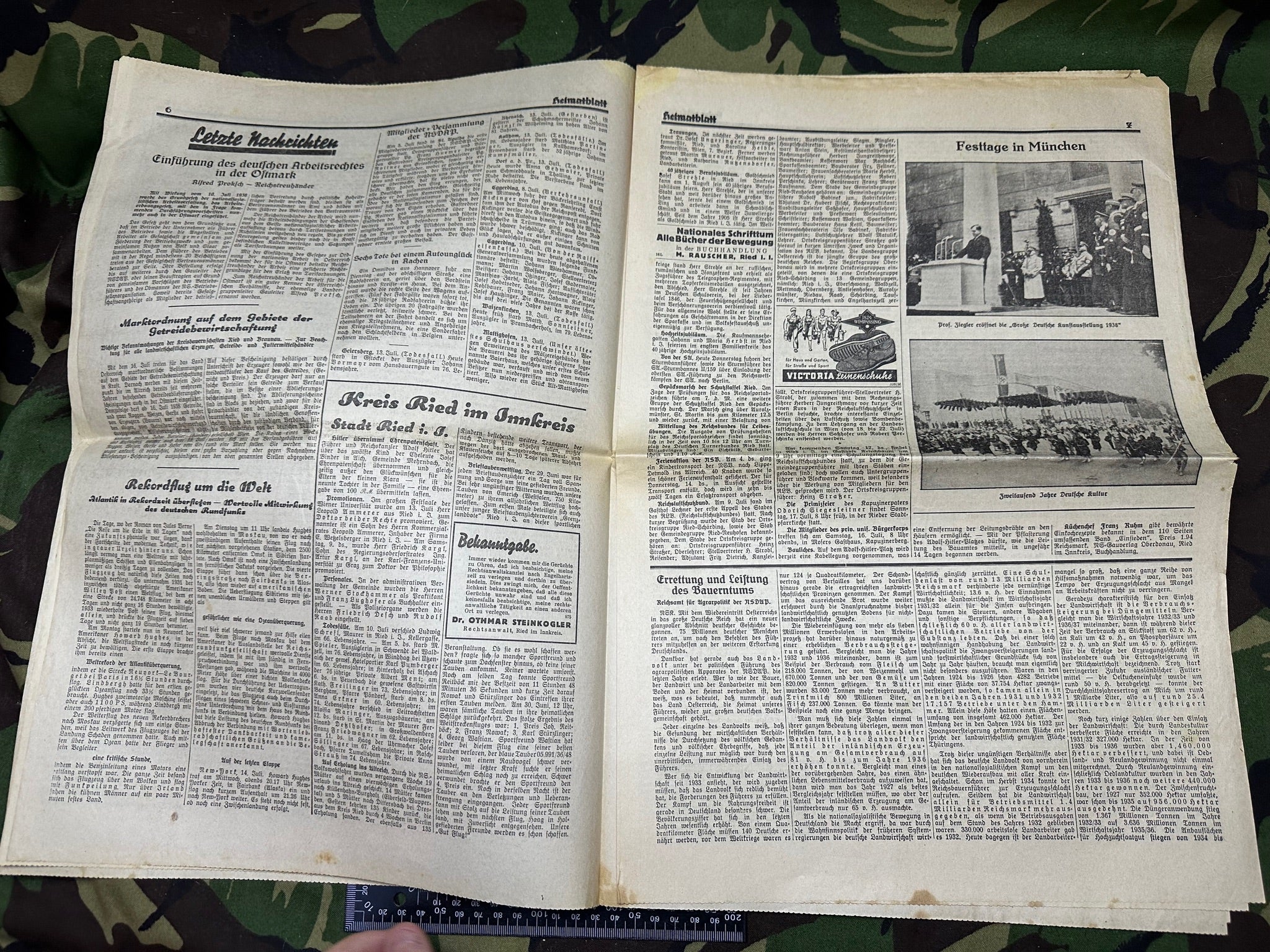 Original WW2 German Party Heimatblatt Political Newspaper - 14th July 1938 - The Militaria Shop