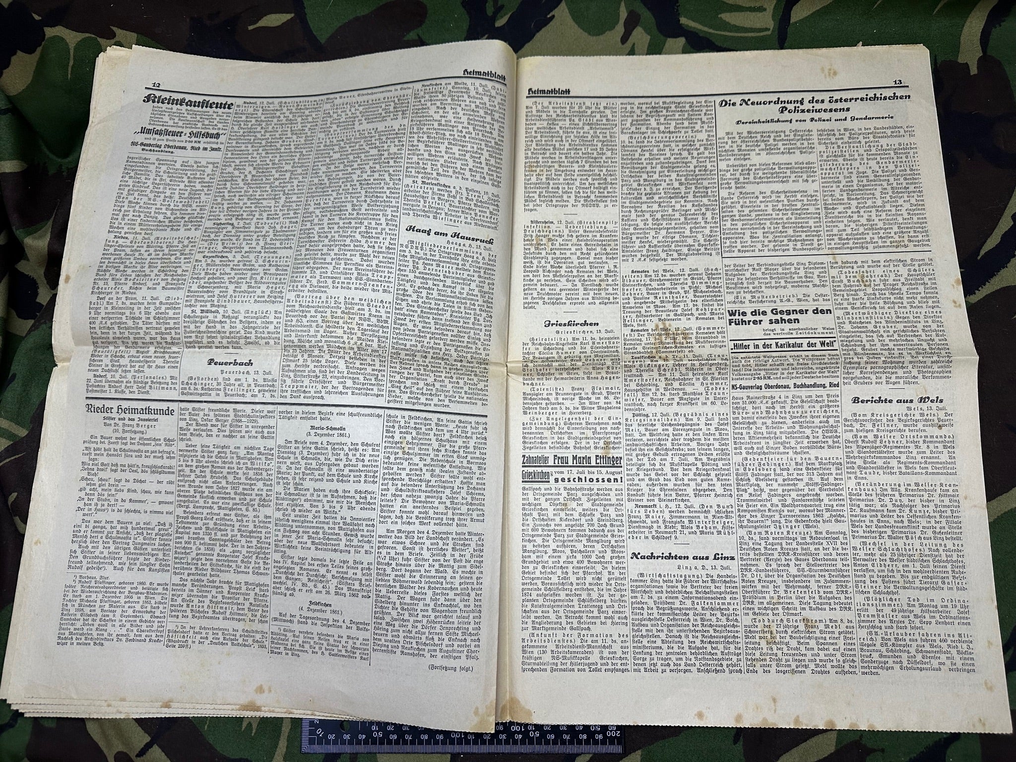 Original WW2 German Party Heimatblatt Political Newspaper - 14th July 1938 - The Militaria Shop