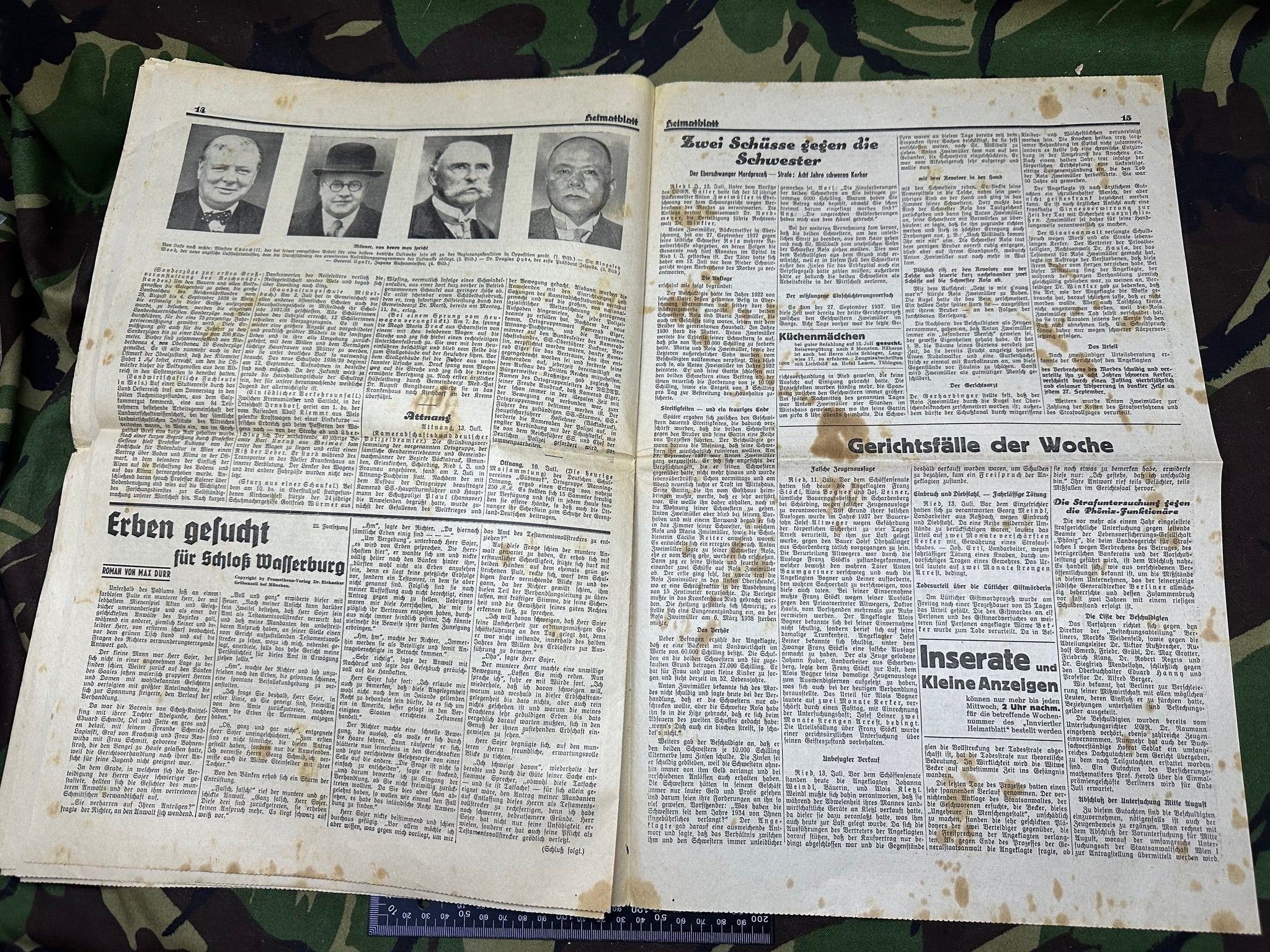 Original WW2 German Party Heimatblatt Political Newspaper - 14th July 1938 - The Militaria Shop