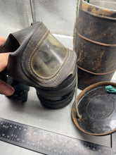Load image into Gallery viewer, Original British Civilian Gas Mask in Private Purchase Carrying Tin - The Militaria Shop