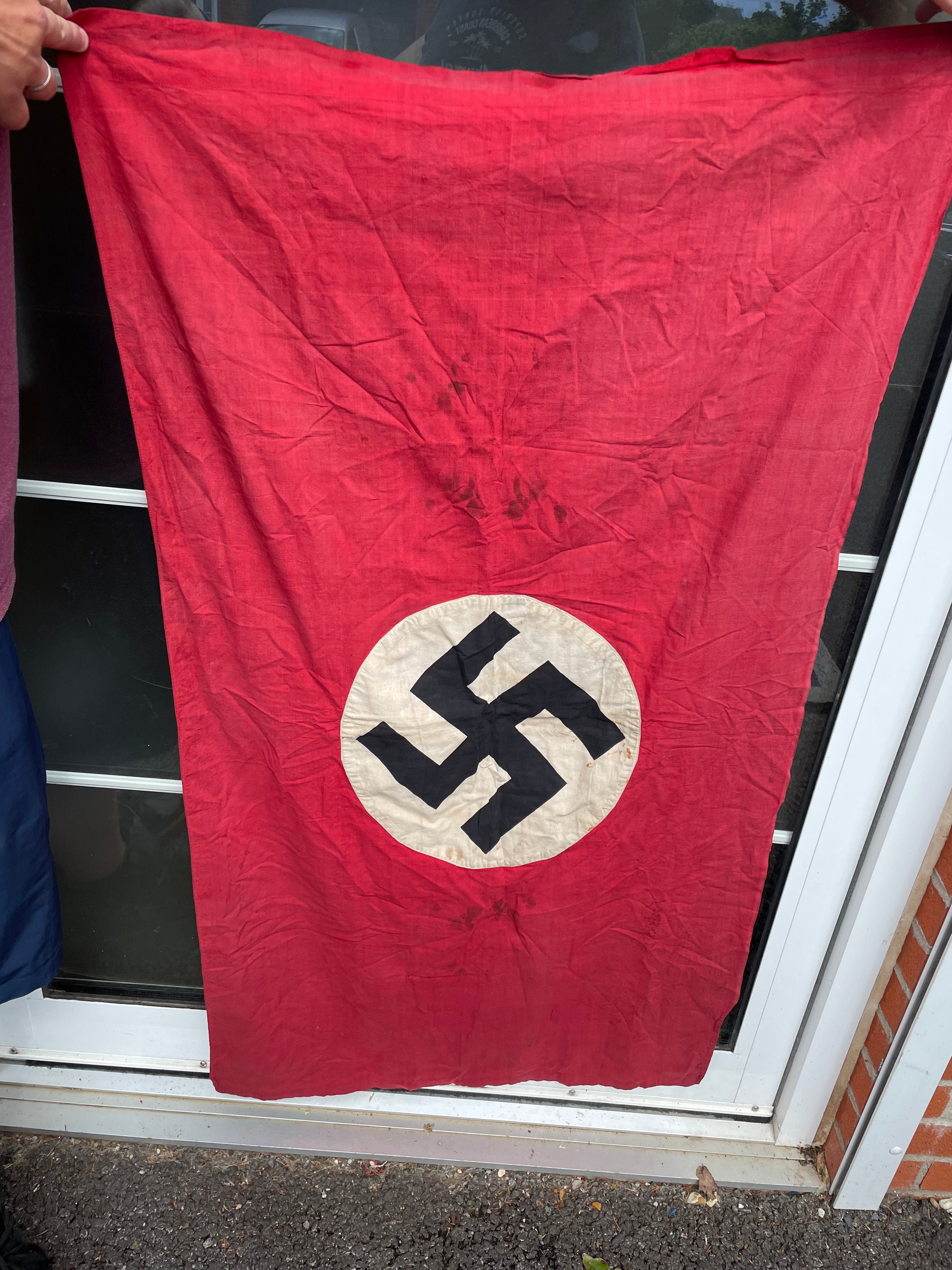 Original WW2 German Party Banner / Flag - 50 x 29 inches - The Militaria Shop