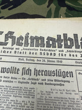 Load image into Gallery viewer, Original WW2 German Party Heimatblatt Political Newspaper - 26th January 1940 - The Militaria Shop
