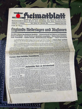 Load image into Gallery viewer, Original WW2 German Party Heimatblatt Political Newspaper - 1st November 1940 - The Militaria Shop