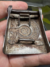 Load image into Gallery viewer, Original WW2 German Elite SS Late War Overhoff Steel Buckle & Belt Set - The Militaria Shop